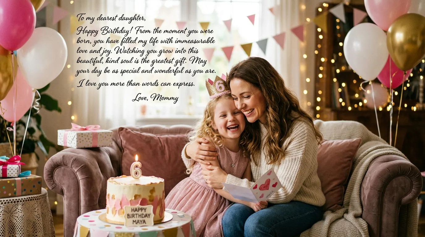 heart touching birthday wishes for daughter from mother