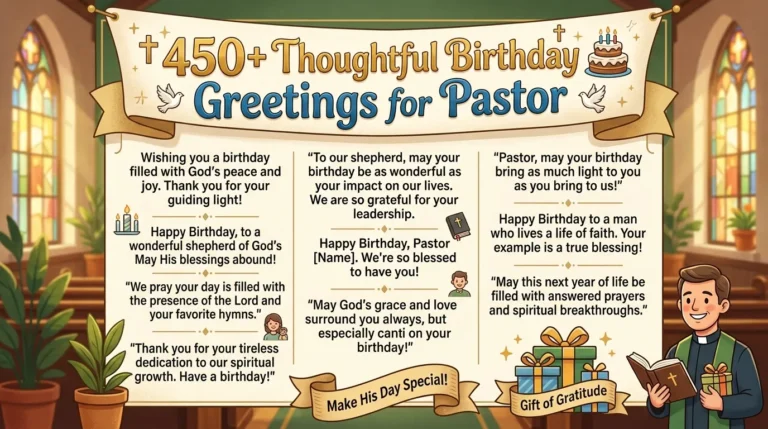 Heartfelt Birthday Wishes for Pastor