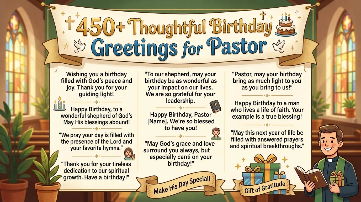Heartfelt Birthday Wishes for Pastor