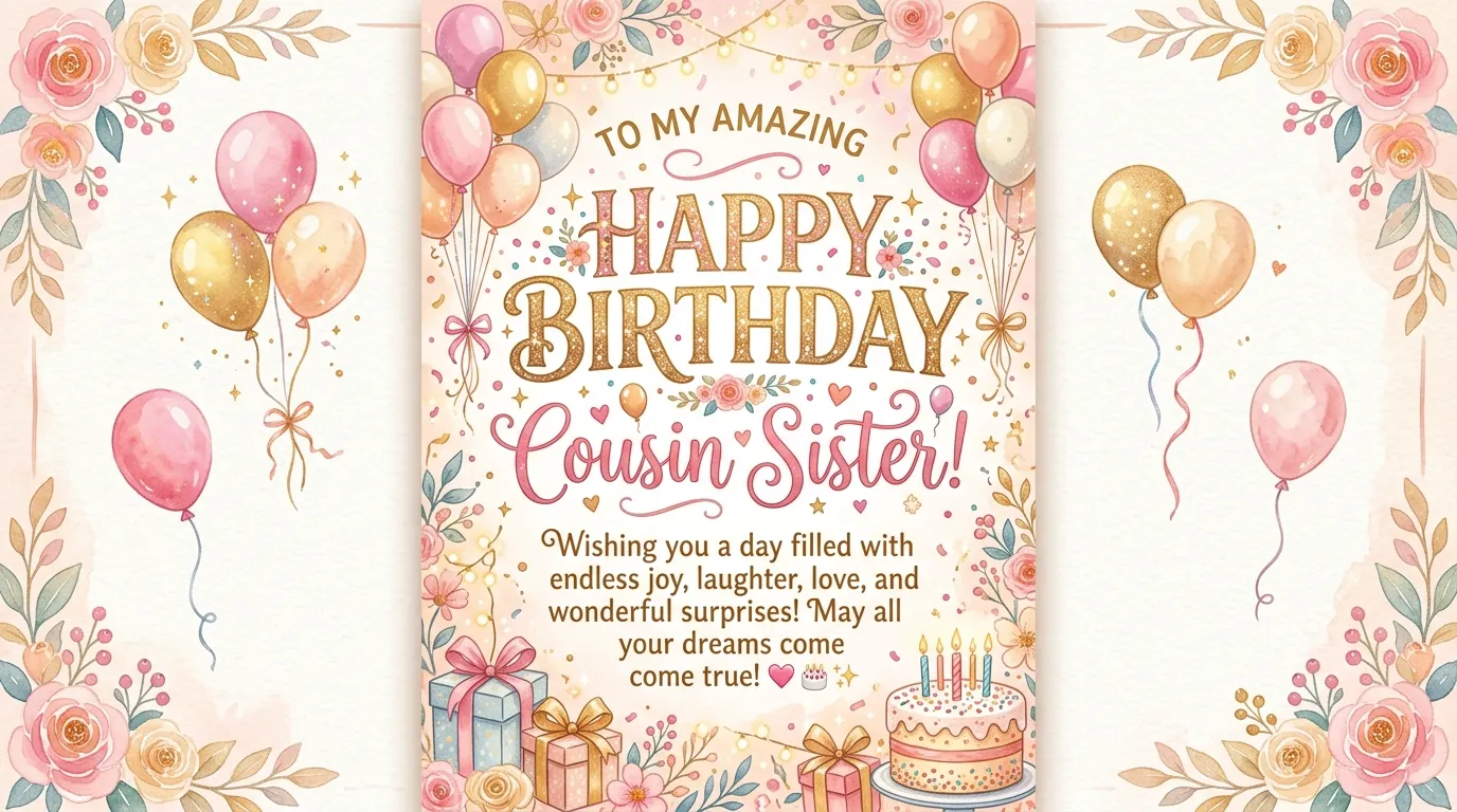 pinterest birthday wishes for cousin sister