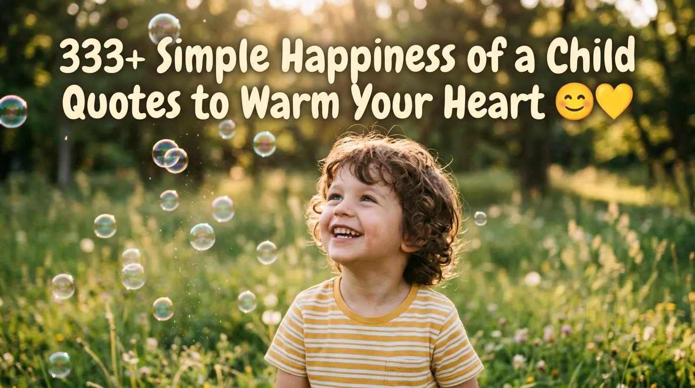 Simple Happiness of a Child Quotes
