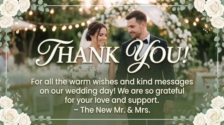 thank you message for wedding wishes on facebook