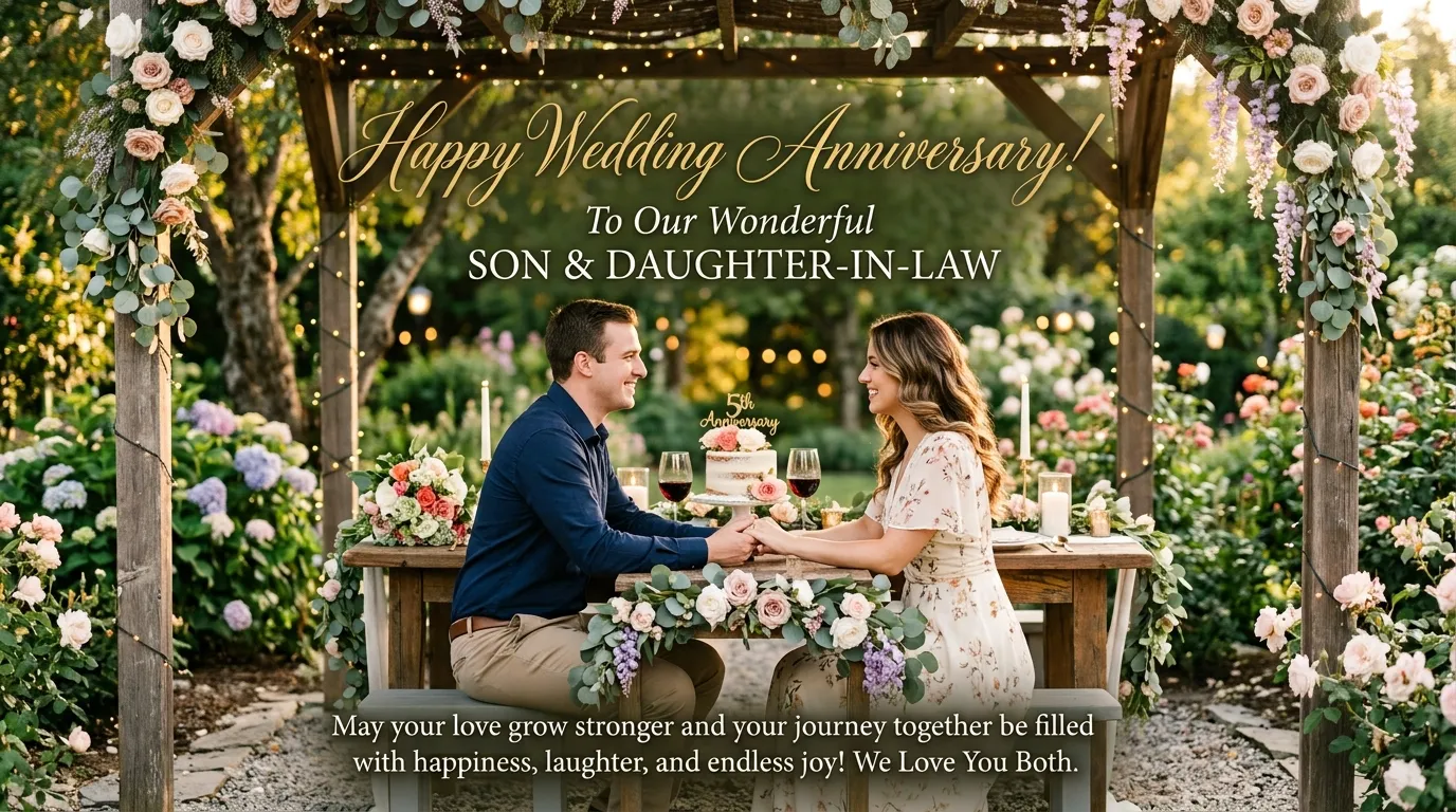 anniversary wishes for son and daughter in law