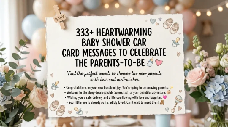 Baby shower card message