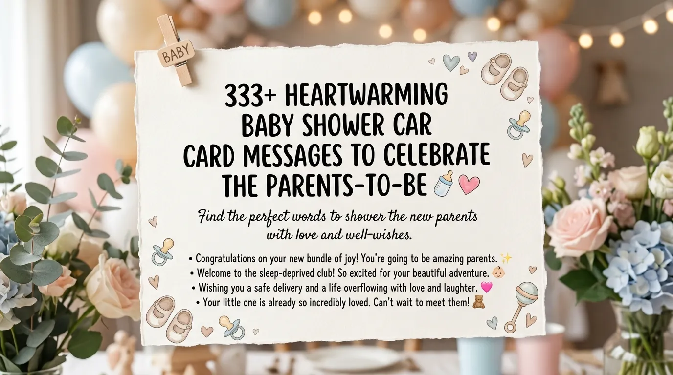 Baby shower card message