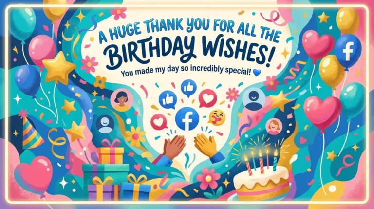 facebook thank you for birthday wishes