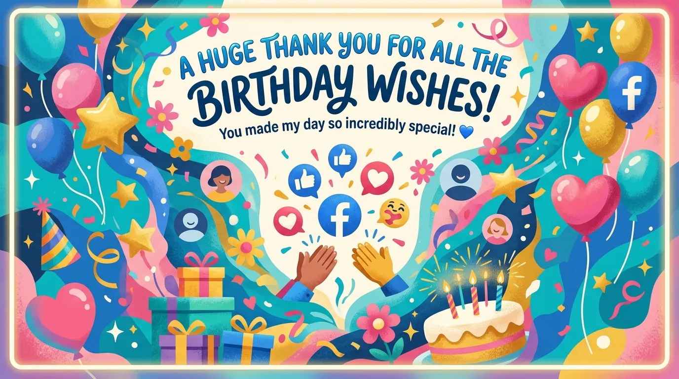 facebook thank you for birthday wishes