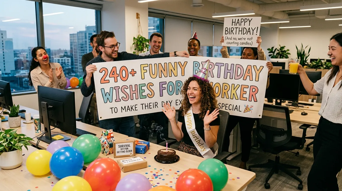 Funny Birthday Wishes for Coworker