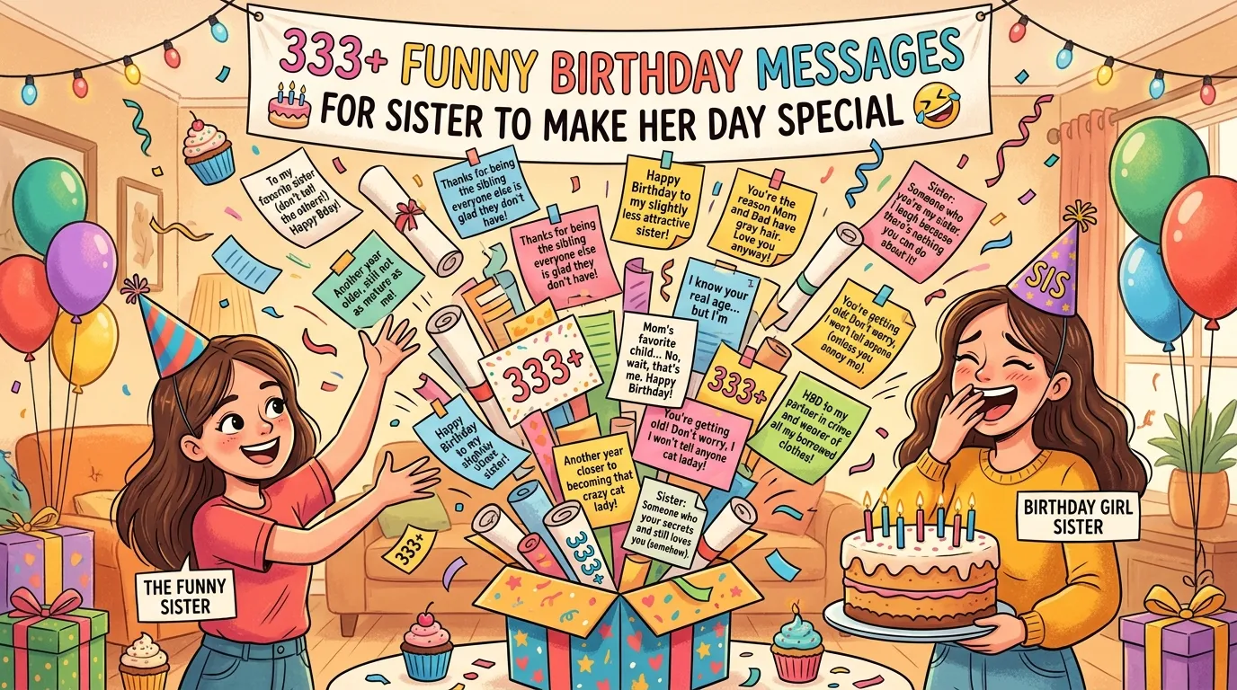 Funny Sister Birthday Wishes