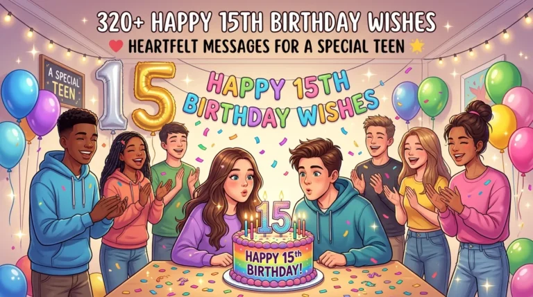 Happy 15th Birthday Wishes