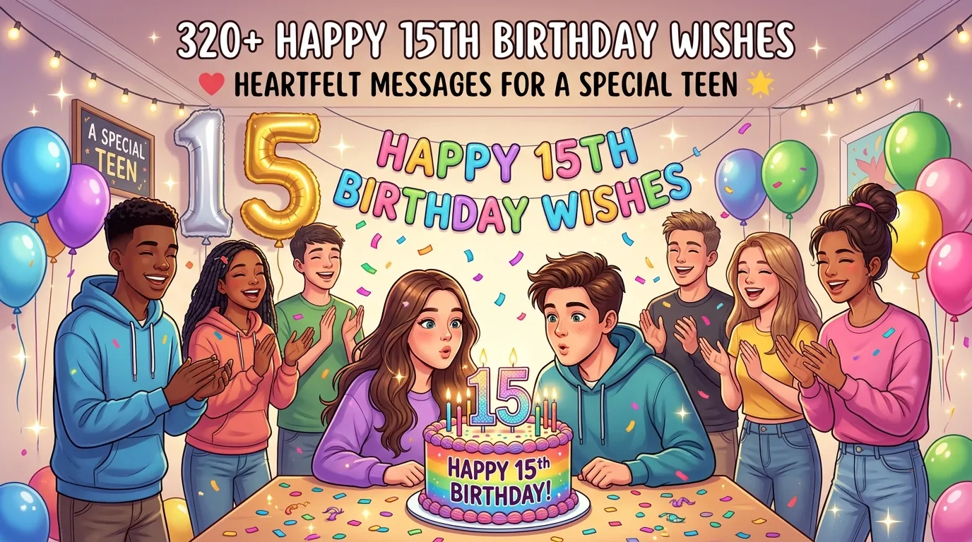 Happy 15th Birthday Wishes