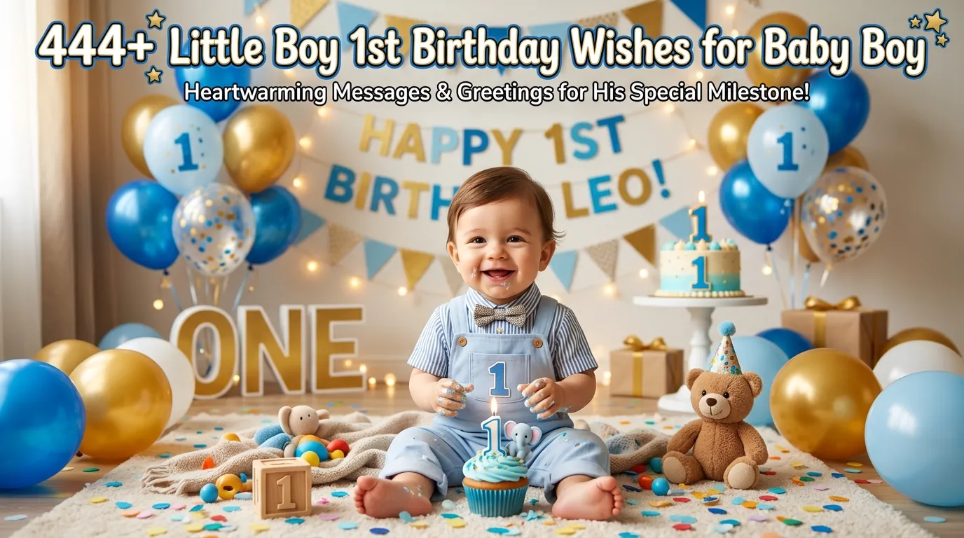 Little Boy 1st Birthday Wishes for Baby Boy