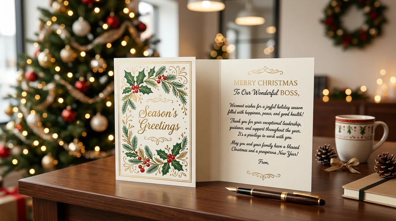 merry christmas wishes to boss