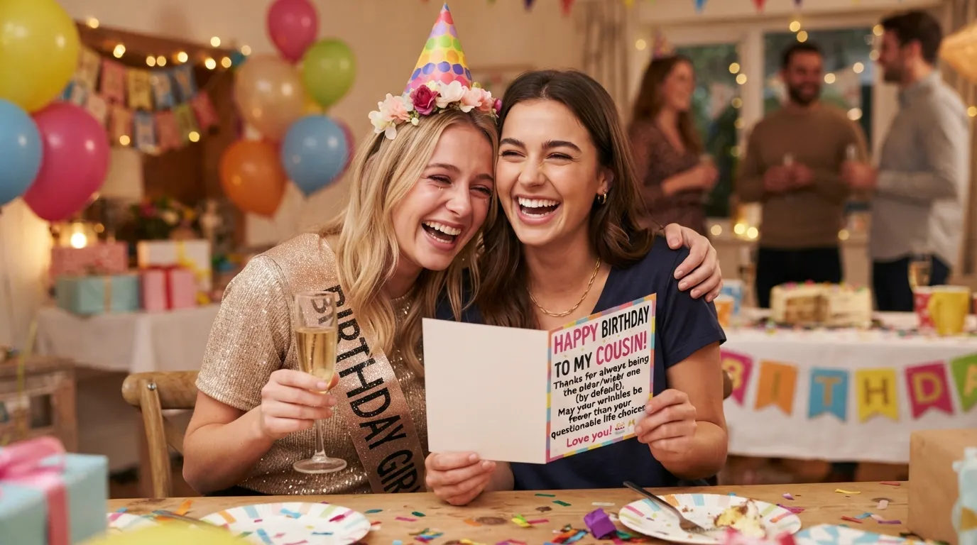 funny birthday wishes for cousin female