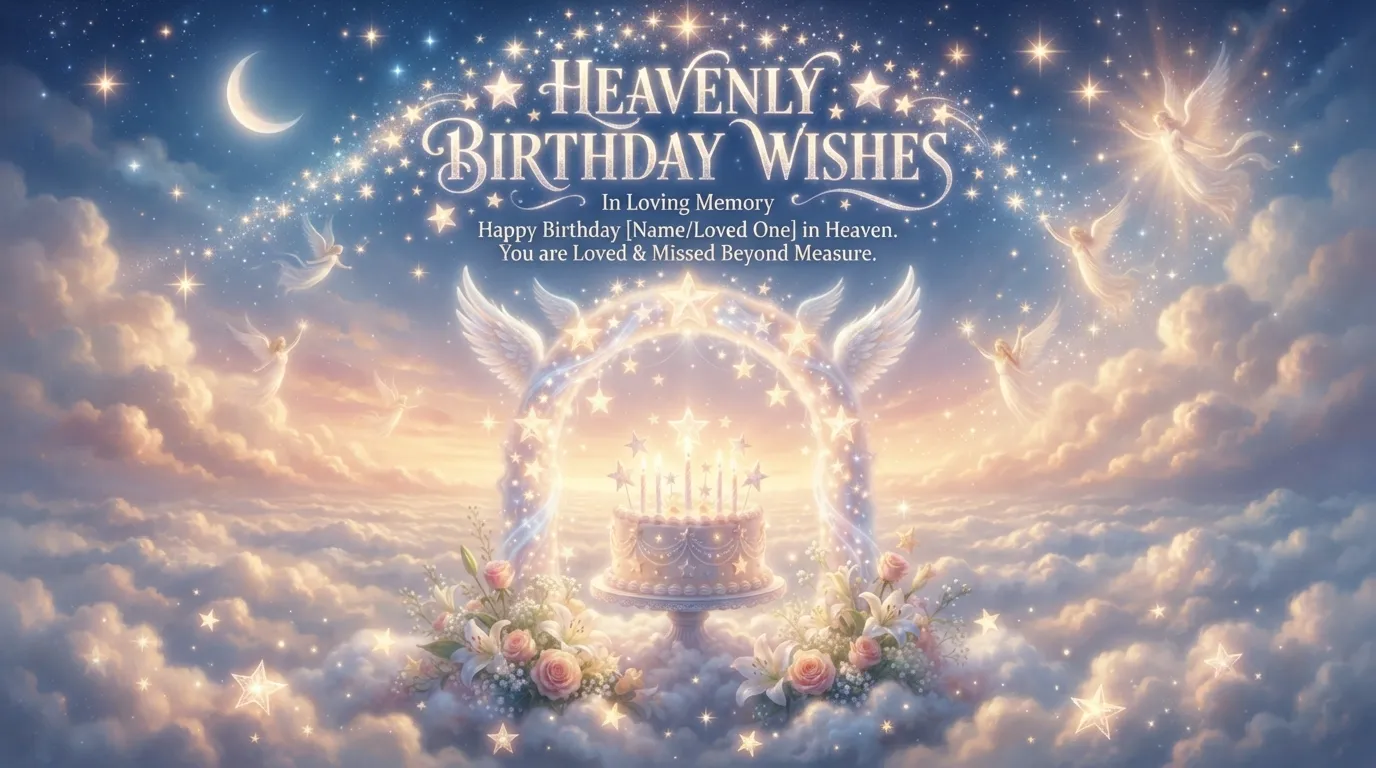 heavenly birthday wishes images