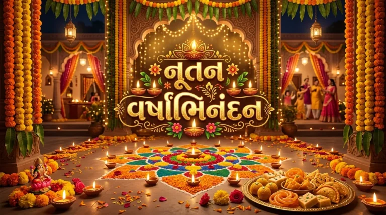 Nutan Varshabhinandan Wishes in Gujarati